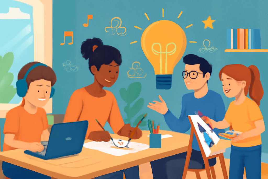 children and adults fostering creativity