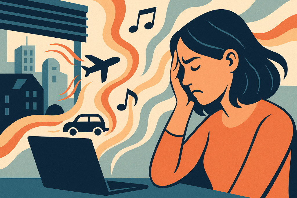 noise polluttion affecting mental health and focus