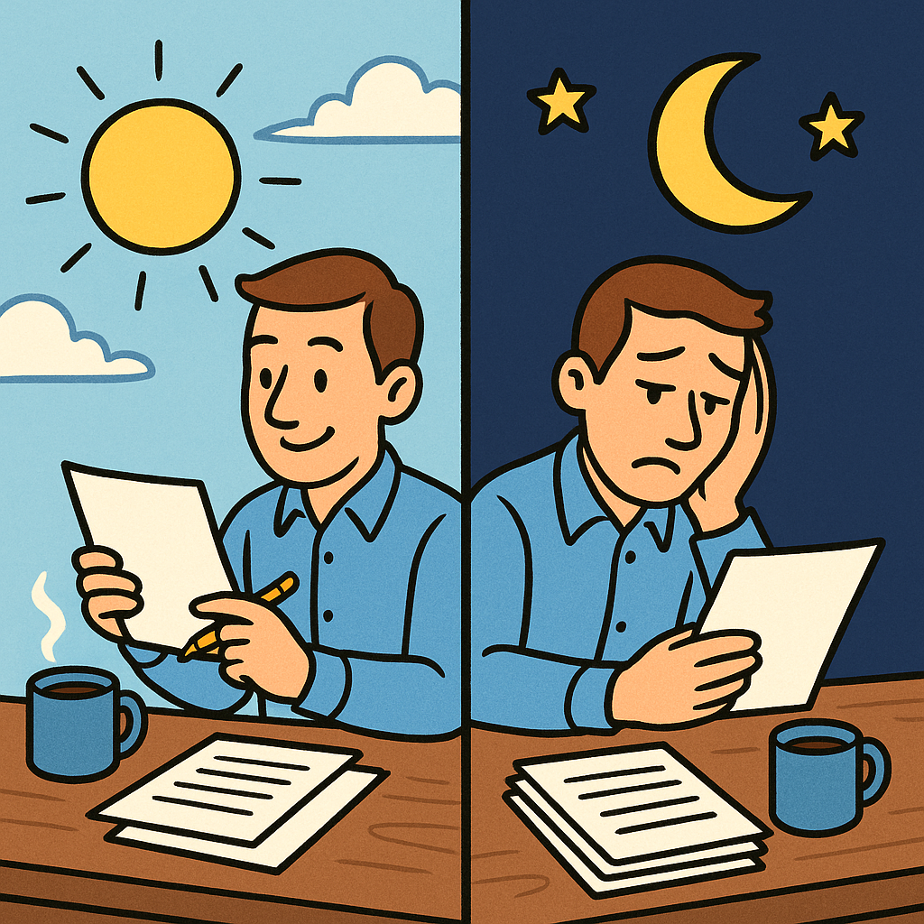 Why Morning Reviews Work Better Than Evening Reviews