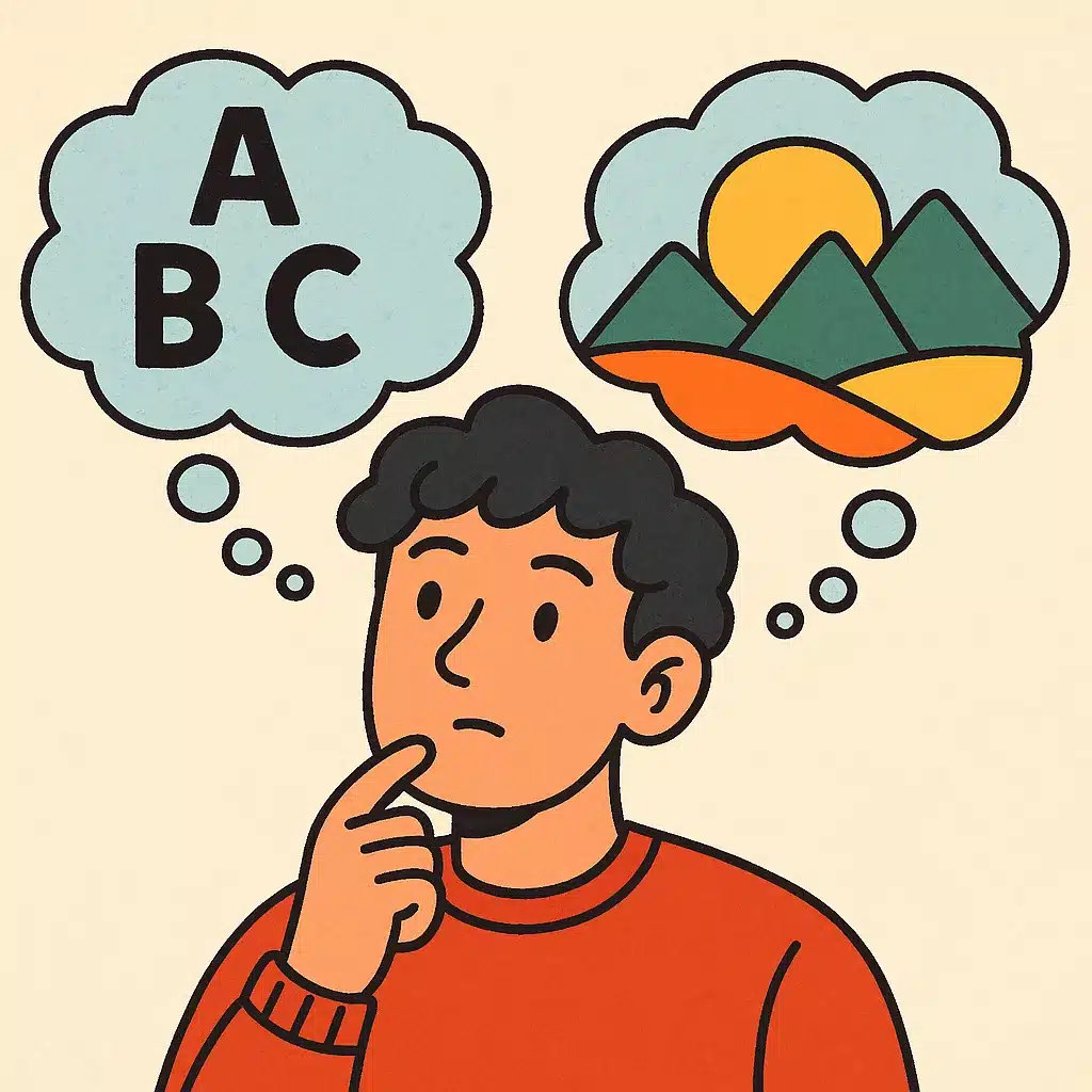 think in words or images first