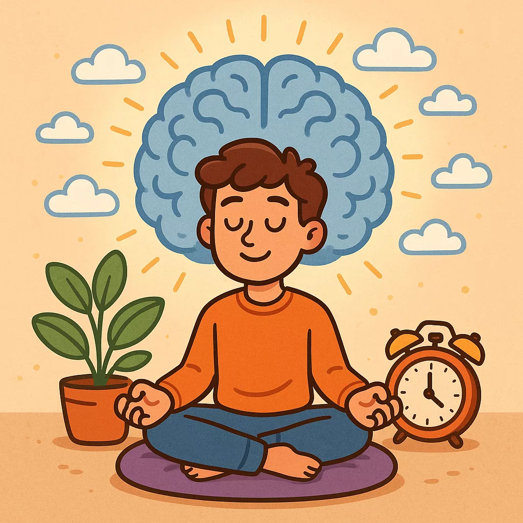 Daily meditation for long-term mental health