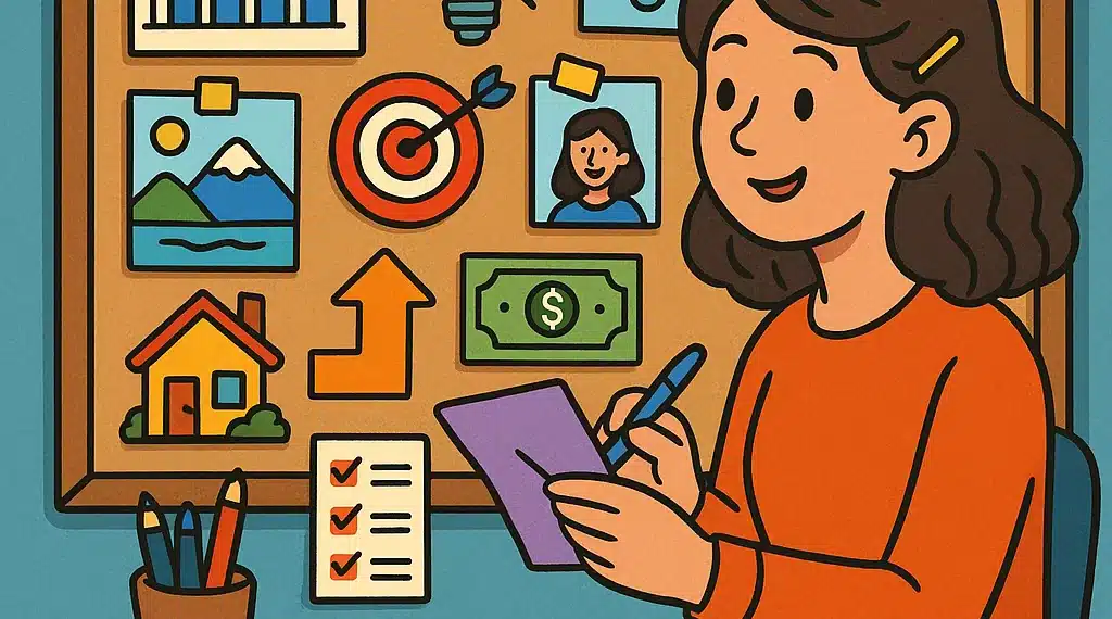 creating a vision board to help achieve your goals