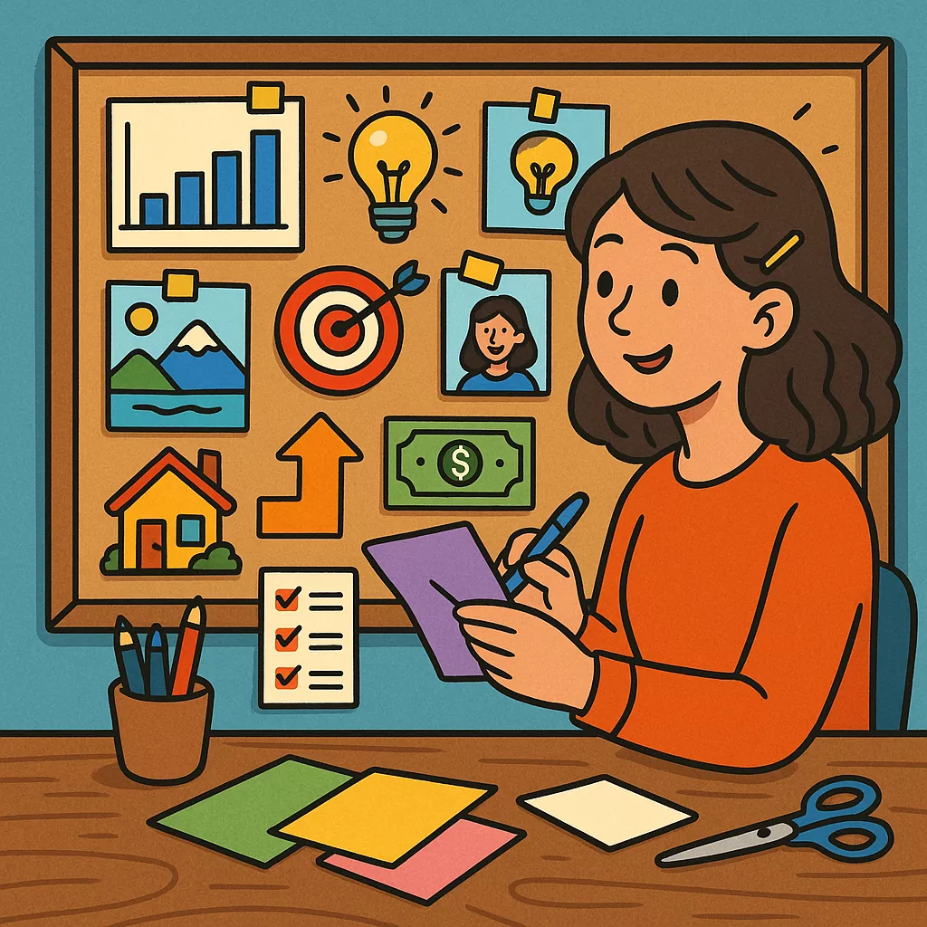 creating a vision board to help achieve your goals