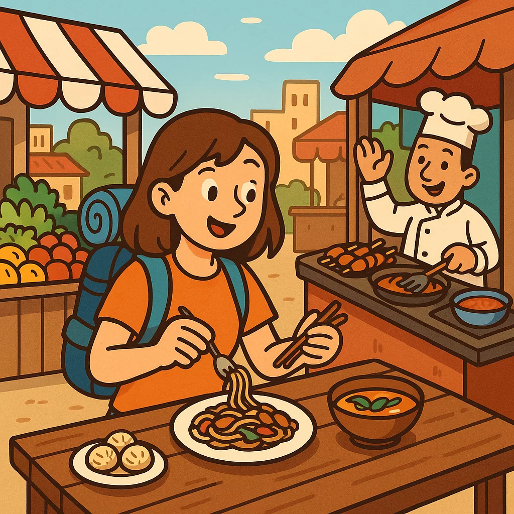 exploring local cuisine while traveling