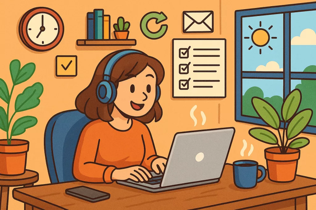 how to stay productive while working from home