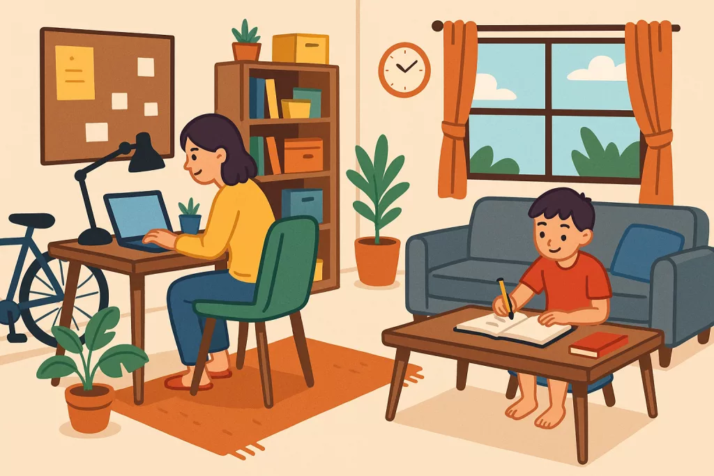 multi-functional workspaces at home